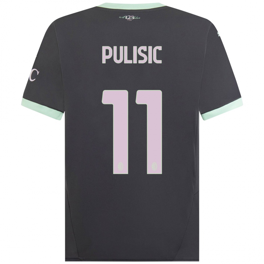 Miesten Christian Pulisic #11 Harmaa Kolmas Sarja 2024/25 Lyhythihainen Paita T-Paita