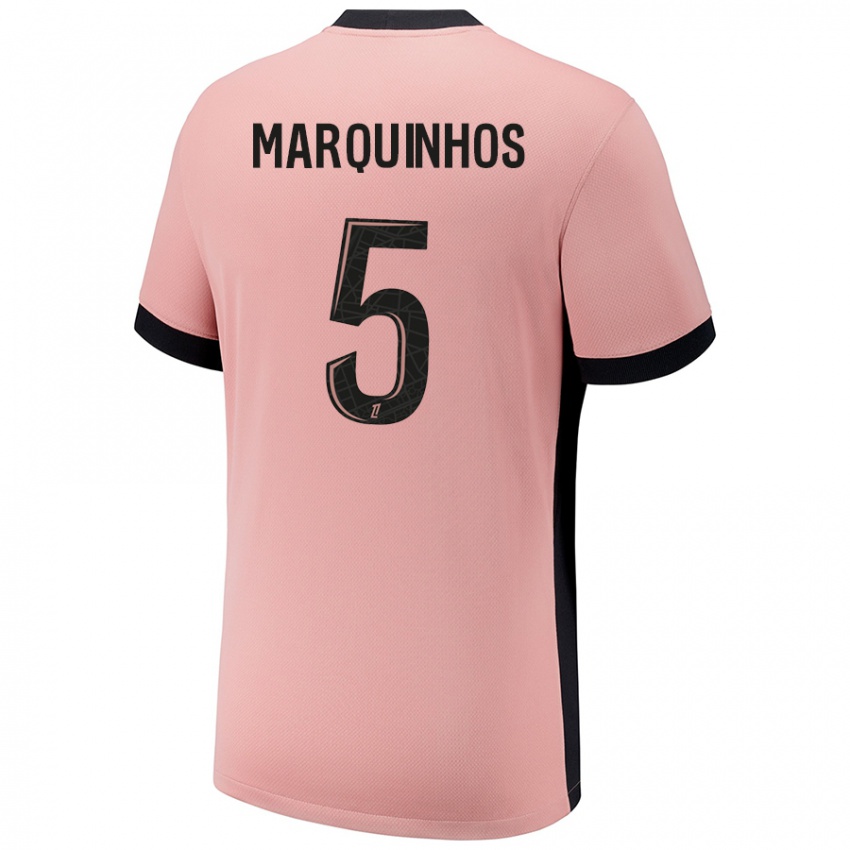 Miesten Marquinhos #5 Ruosteen Pinkki Kolmas Sarja 2024/25 Lyhythihainen Paita T-Paita