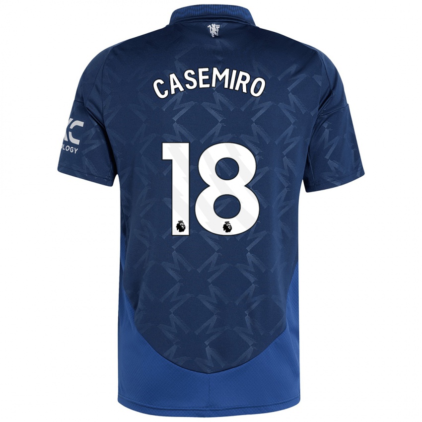 Naisten Casemiro #18 Indigo Vieraspaita 2024/25 Lyhythihainen Paita T-Paita