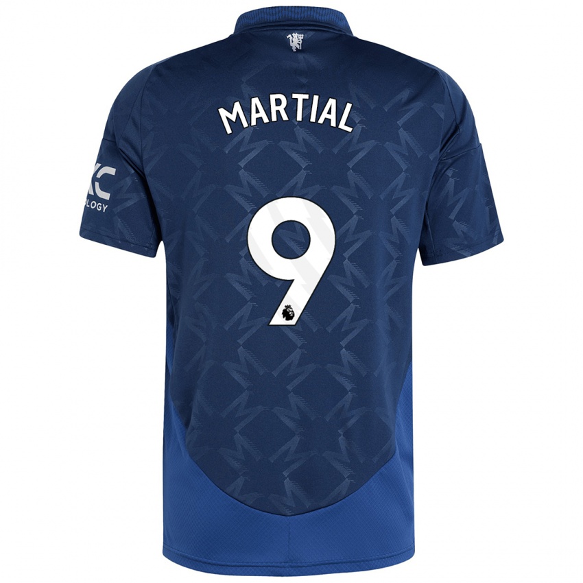 Naisten Anthony Martial #9 Indigo Vieraspaita 2024/25 Lyhythihainen Paita T-Paita