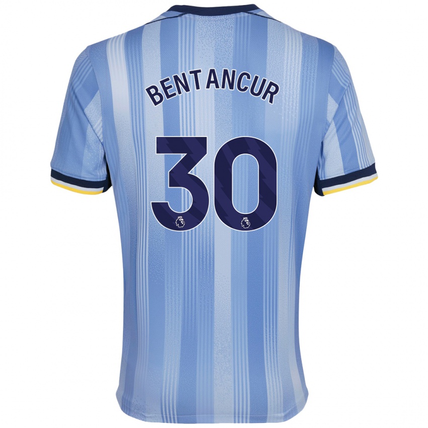 Naisten Rodrigo Bentancur #30 Vaaleansininen Vieraspaita 2024/25 Lyhythihainen Paita T-Paita