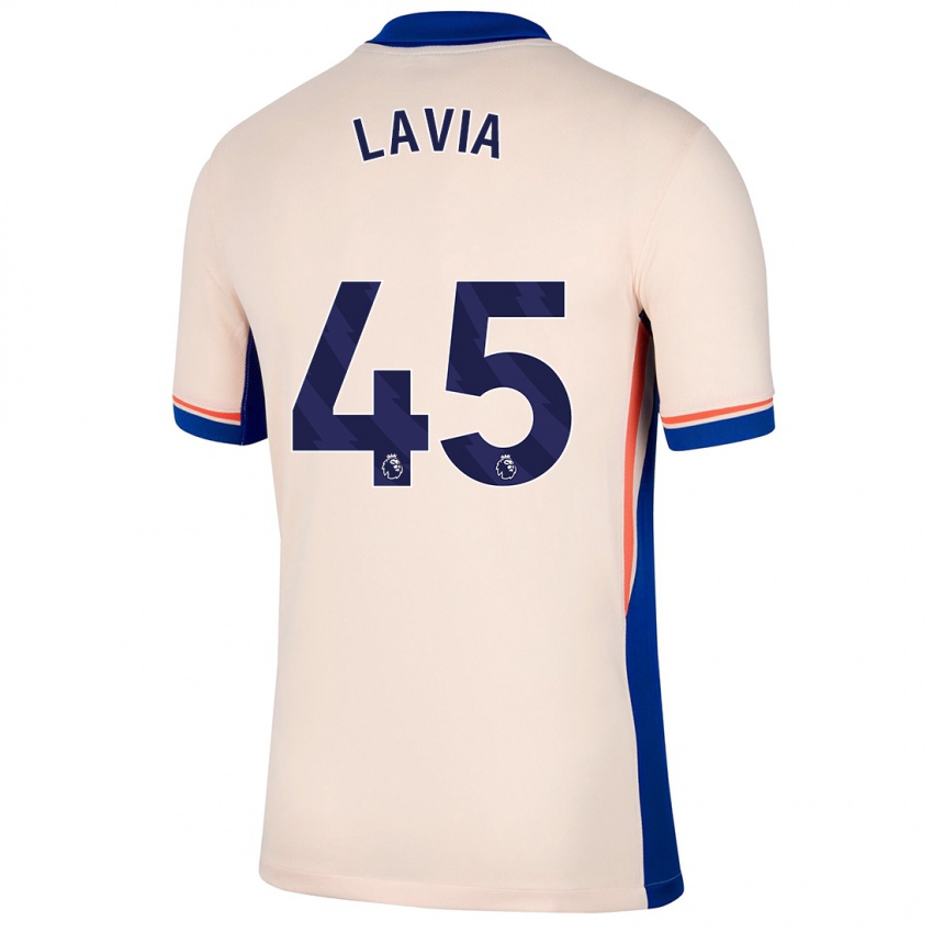 Naisten Romeo Lavia #45 Vaalea Beige Vieraspaita 2024/25 Lyhythihainen Paita T-Paita