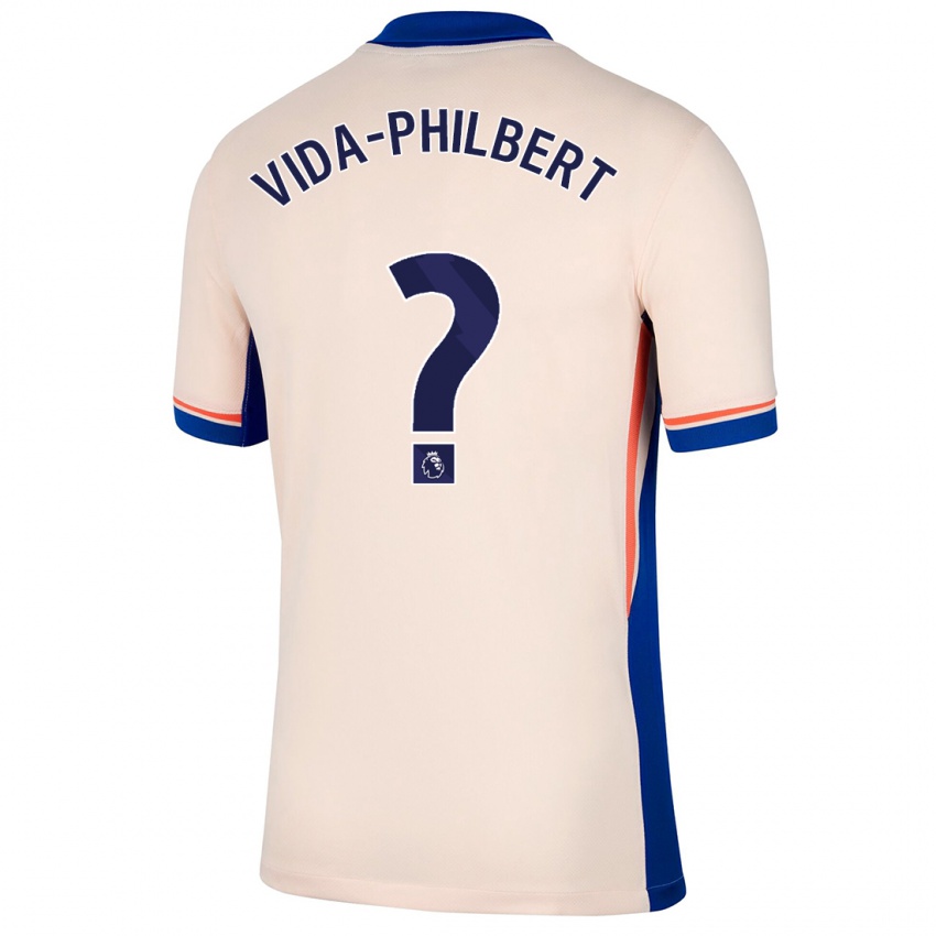 Naisten Joel Vida-Philbert #0 Vaalea Beige Vieraspaita 2024/25 Lyhythihainen Paita T-Paita