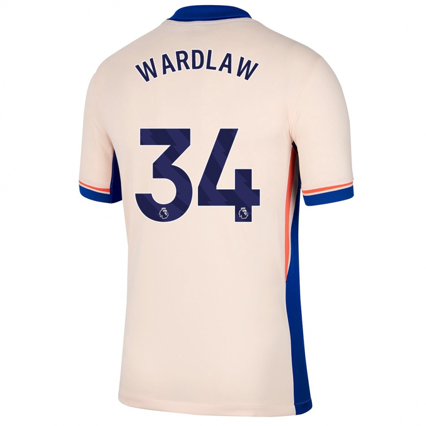 Naisten Charlotte Wardlaw #34 Vaalea Beige Vieraspaita 2024/25 Lyhythihainen Paita T-Paita