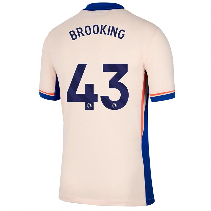 Naisten Josh Brooking #43 Vaalea Beige Vieraspaita 2024/25 Lyhythihainen Paita T-Paita