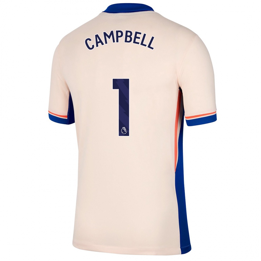 Naisten Luke Campbell #1 Vaalea Beige Vieraspaita 2024/25 Lyhythihainen Paita T-Paita