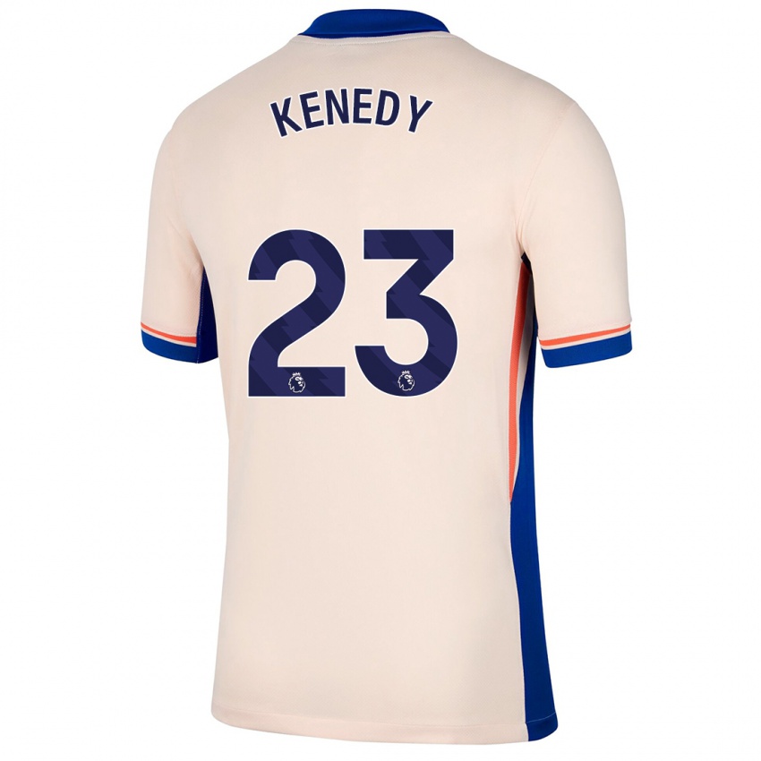 Naisten Robert Kenedy #23 Vaalea Beige Vieraspaita 2024/25 Lyhythihainen Paita T-Paita