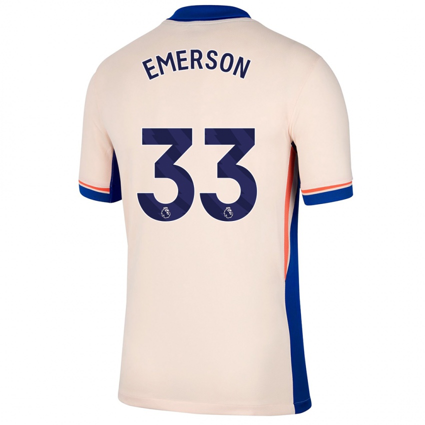 Naisten Emerson #33 Vaalea Beige Vieraspaita 2024/25 Lyhythihainen Paita T-Paita