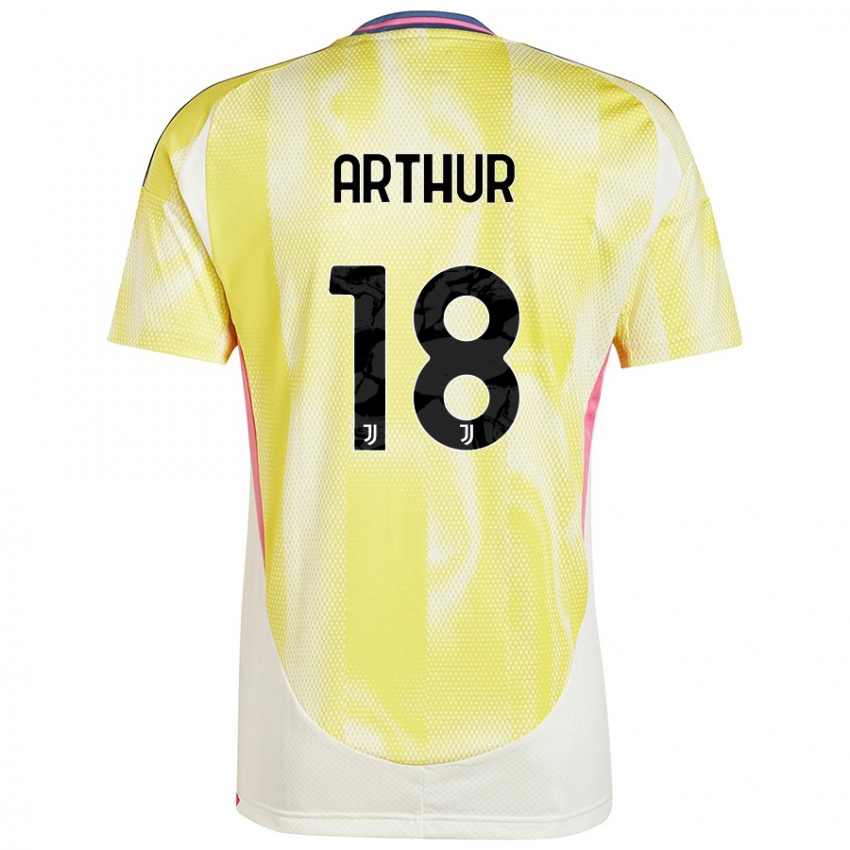 Naisten Arthur Melo #18 Auringon Keltainen Vieraspaita 2024/25 Lyhythihainen Paita T-Paita