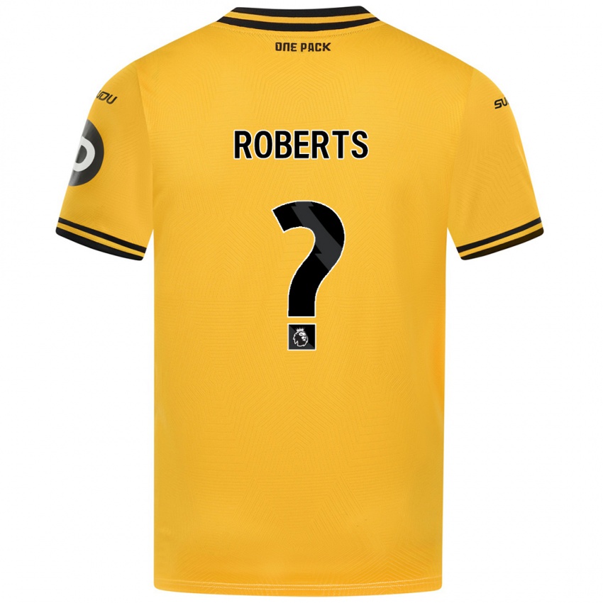 Lapset Tyler Roberts #0 Keltainen Kotipaita 2024/25 Lyhythihainen Paita T-Paita