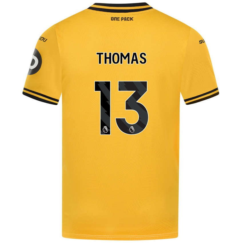 Lapset Bec Thomas #13 Keltainen Kotipaita 2024/25 Lyhythihainen Paita T-Paita