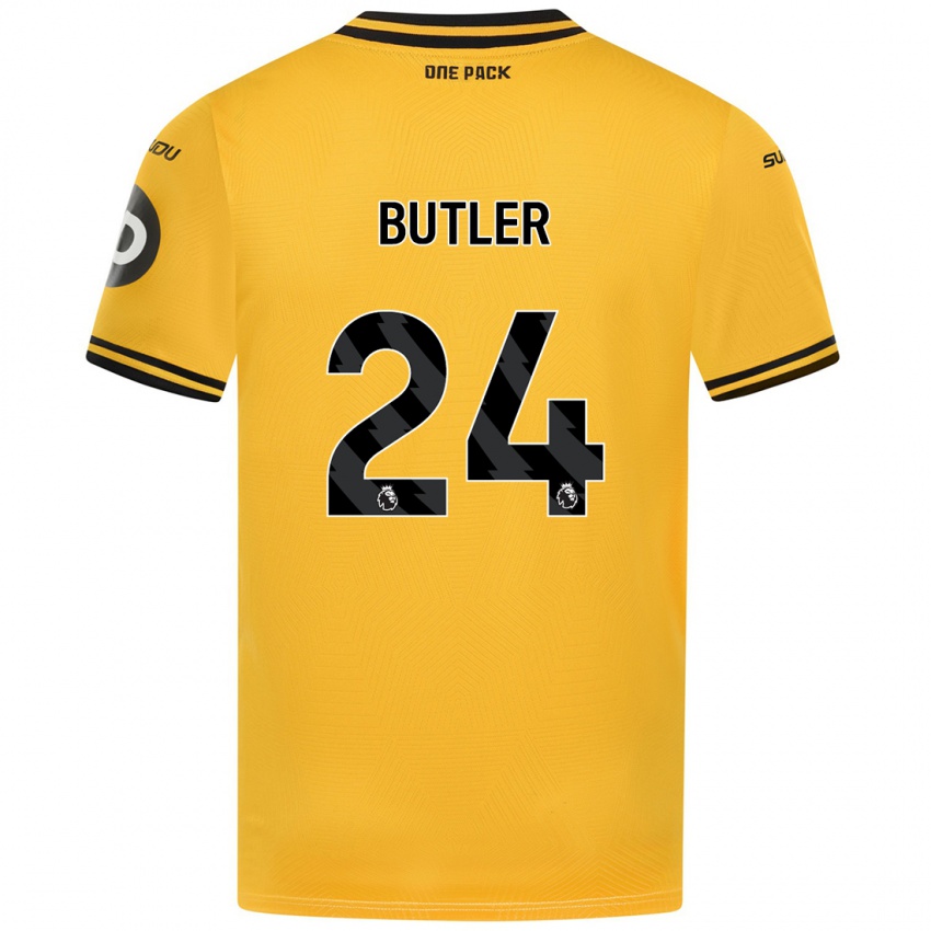 Lapset Elli Butler #24 Keltainen Kotipaita 2024/25 Lyhythihainen Paita T-Paita