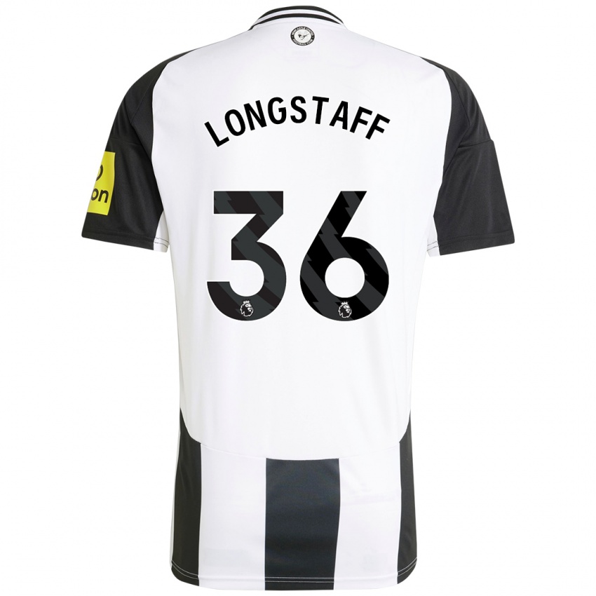 Lapset Sean Longstaff #36 Valkoinen Musta Kotipaita 2024/25 Lyhythihainen Paita T-Paita