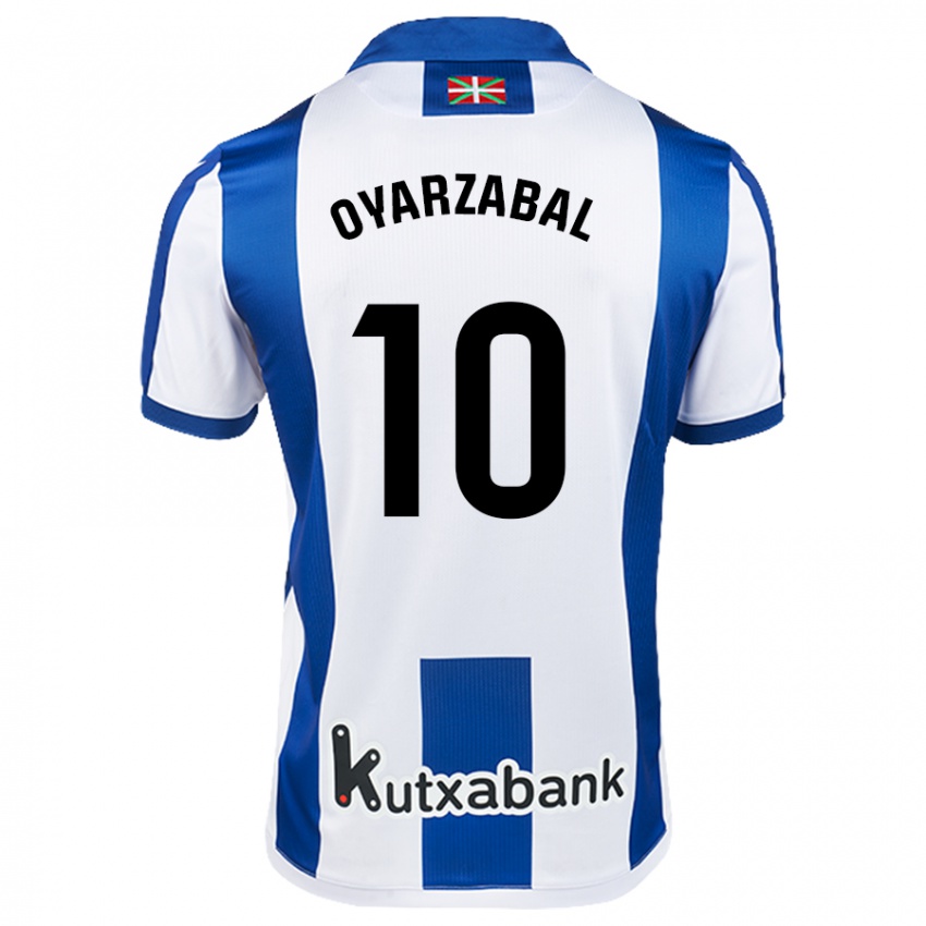 Lapset Mikel Oyarzabal #10 Valkoinen Sininen Kotipaita 2024/25 Lyhythihainen Paita T-Paita