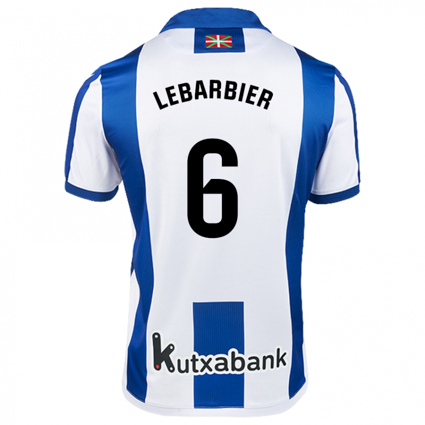 Lapset Alex Lebarbier #6 Valkoinen Sininen Kotipaita 2024/25 Lyhythihainen Paita T-Paita