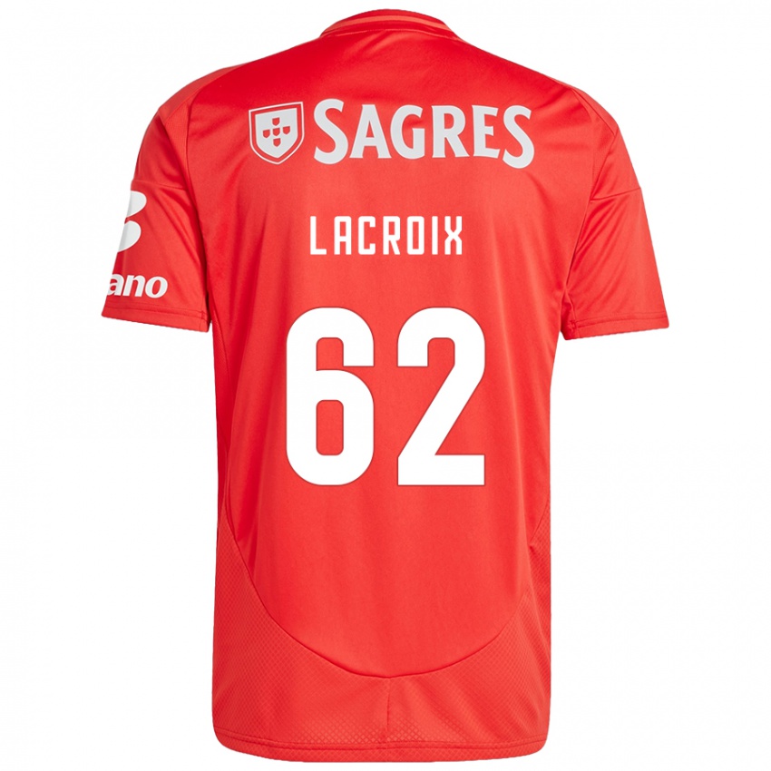 Lapset Lenny Lacroix #62 Punainen Valkoinen Kotipaita 2024/25 Lyhythihainen Paita T-Paita