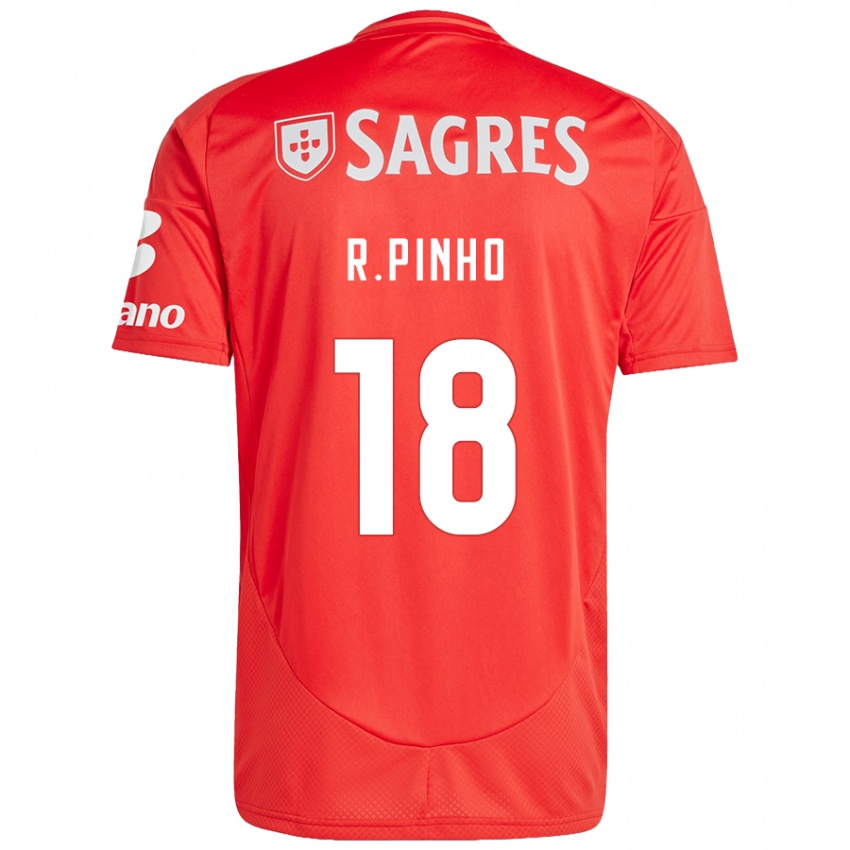 Lapset Rodrigo Pinho #18 Punainen Valkoinen Kotipaita 2024/25 Lyhythihainen Paita T-Paita