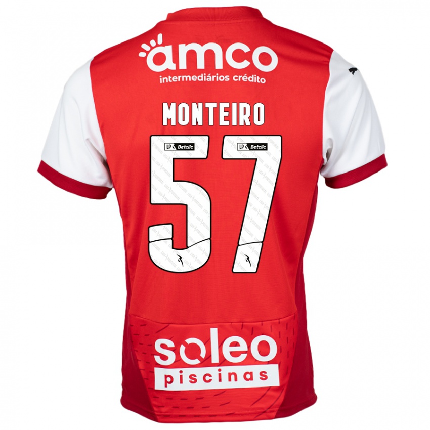 Lapset Jordan Monteiro #57 Punainen Valkoinen Kotipaita 2024/25 Lyhythihainen Paita T-Paita