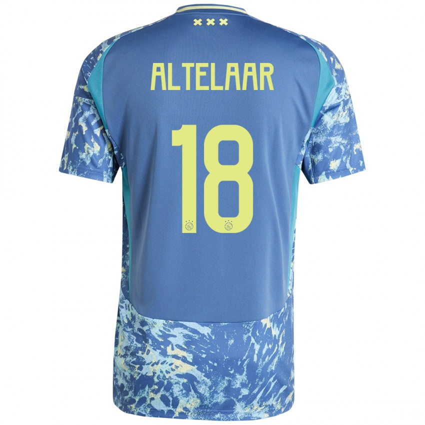 Lapset Jamie Altelaar #18 Harmaa Sininen Keltainen Vieraspaita 2024/25 Lyhythihainen Paita T-Paita