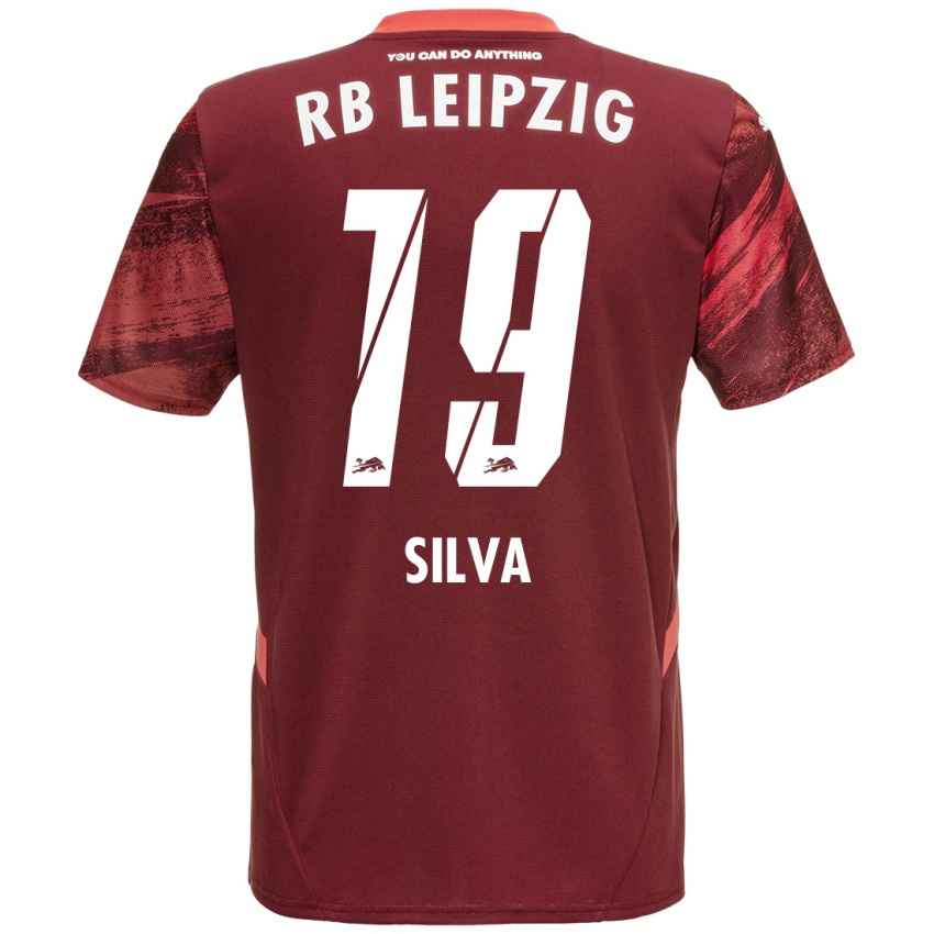 Lapset Andre Silva #19 Burgundia Vieraspaita 2024/25 Lyhythihainen Paita T-Paita