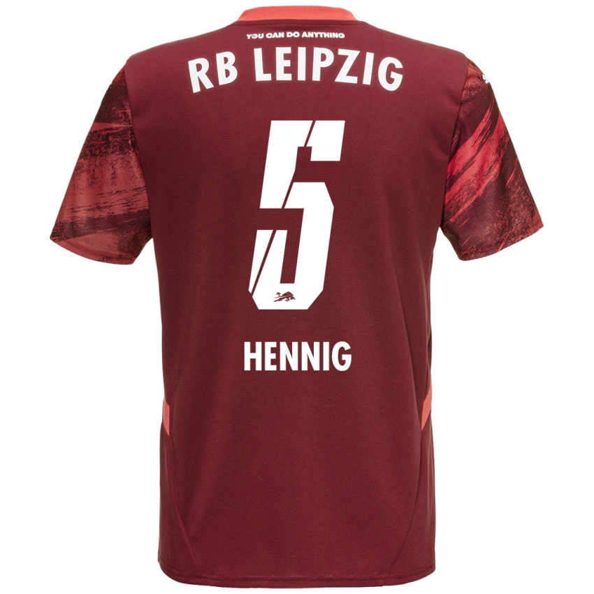 Lapset Lenny Hennig #5 Burgundia Vieraspaita 2024/25 Lyhythihainen Paita T-Paita