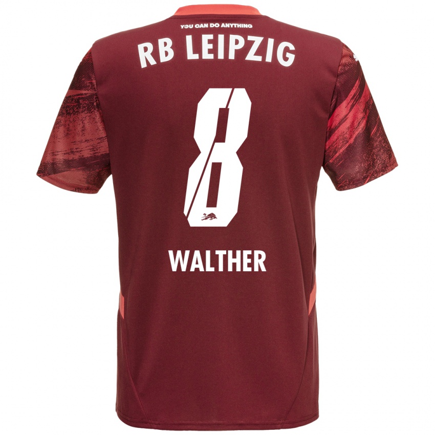 Lapset Kofi Walther #8 Burgundia Vieraspaita 2024/25 Lyhythihainen Paita T-Paita