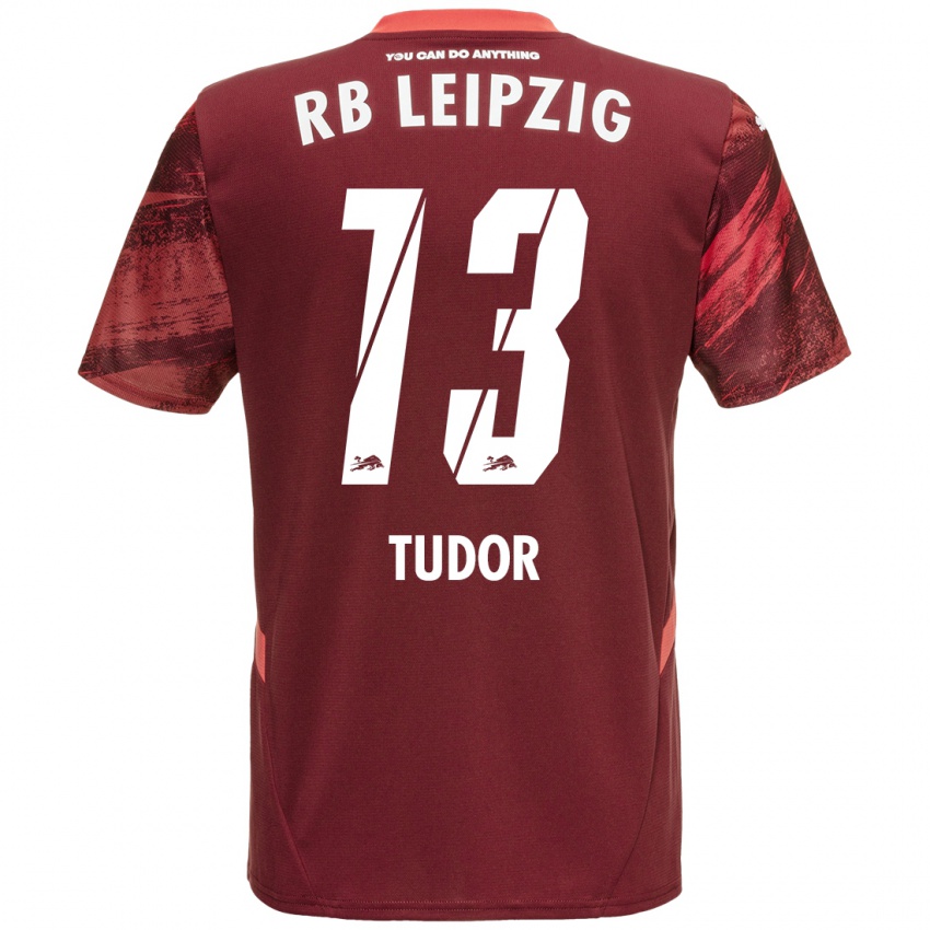 Lapset Aaron Tudor #13 Burgundia Vieraspaita 2024/25 Lyhythihainen Paita T-Paita