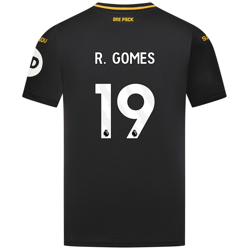 Lapset Rodrigo Gomes #19 Musta Vieraspaita 2024/25 Lyhythihainen Paita T-Paita