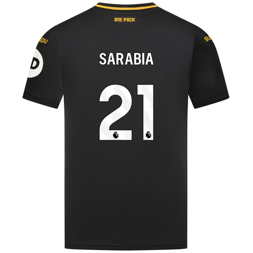 Lapset Pablo Sarabia #21 Musta Vieraspaita 2024/25 Lyhythihainen Paita T-Paita