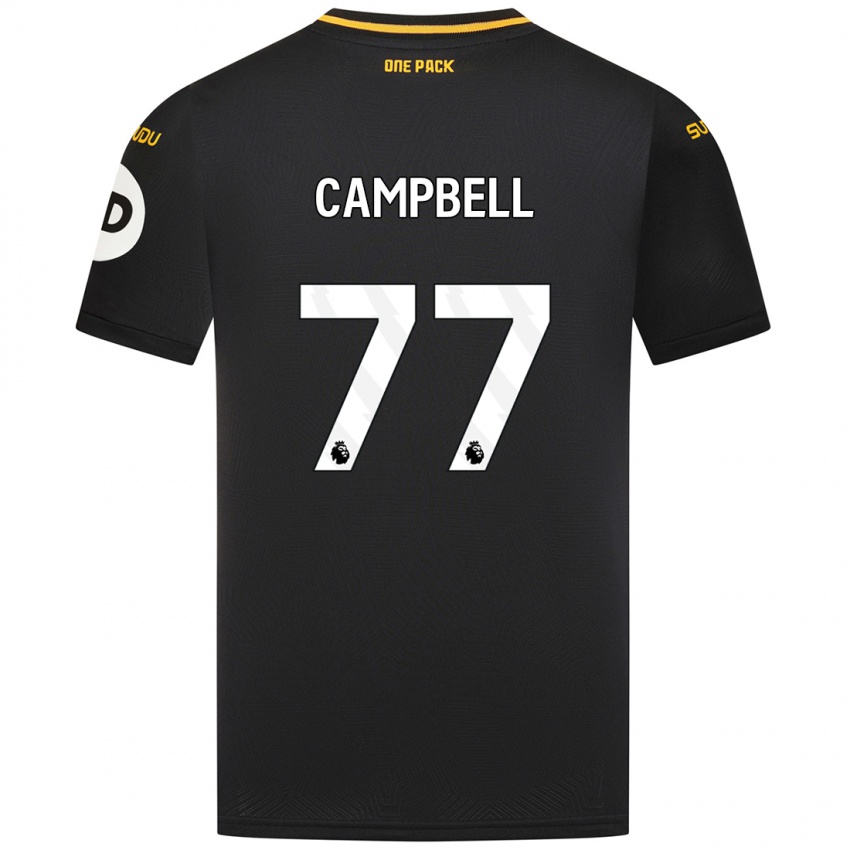 Lapset Chem Campbell #77 Musta Vieraspaita 2024/25 Lyhythihainen Paita T-Paita