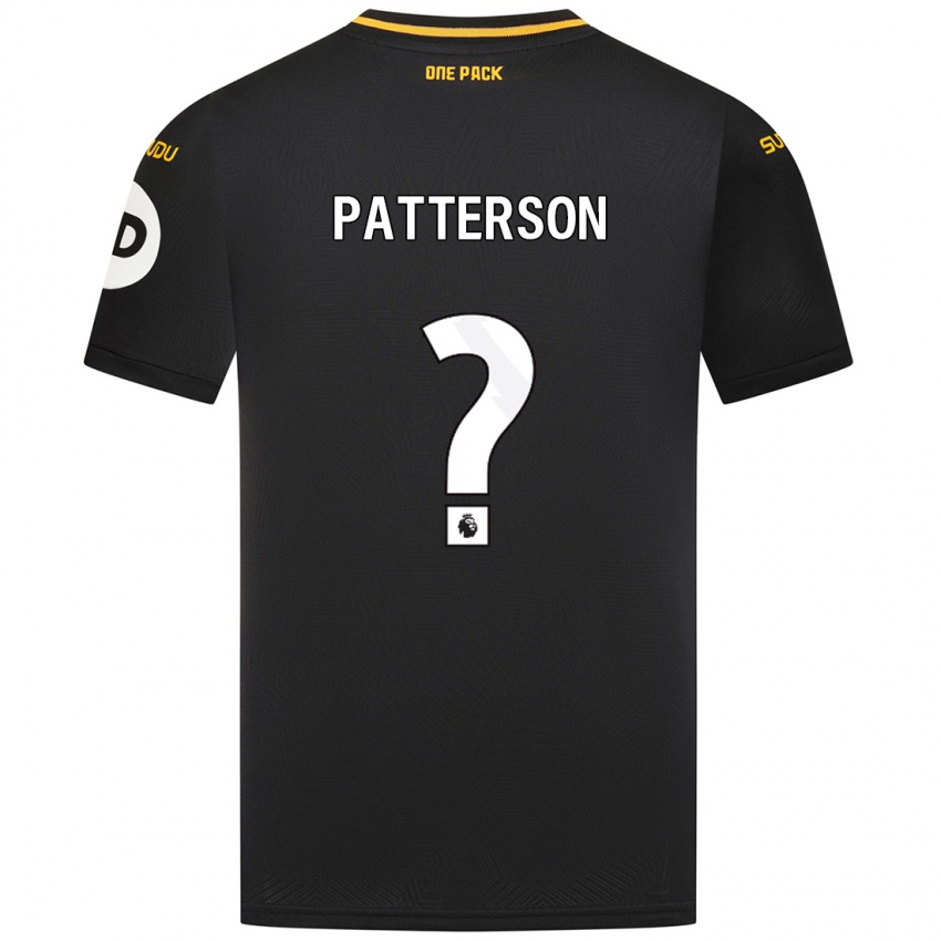 Lapset Lennon Patterson #0 Musta Vieraspaita 2024/25 Lyhythihainen Paita T-Paita