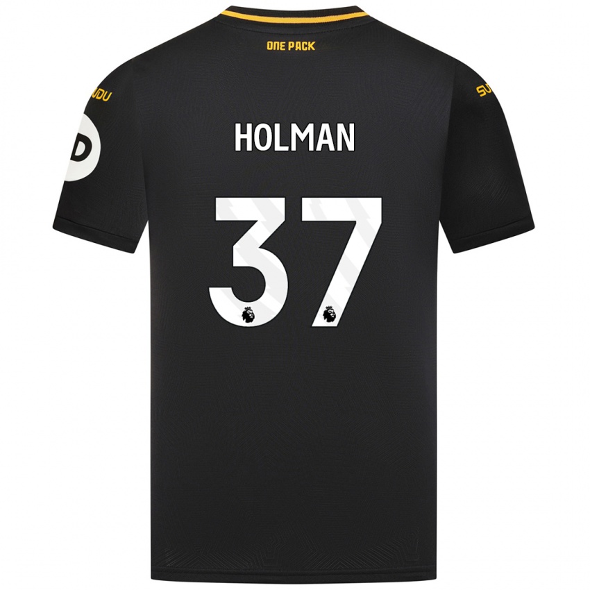 Lapset Fletcher Holman #37 Musta Vieraspaita 2024/25 Lyhythihainen Paita T-Paita