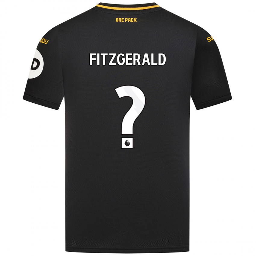 Lapset Kyle Fitzgerald #0 Musta Vieraspaita 2024/25 Lyhythihainen Paita T-Paita