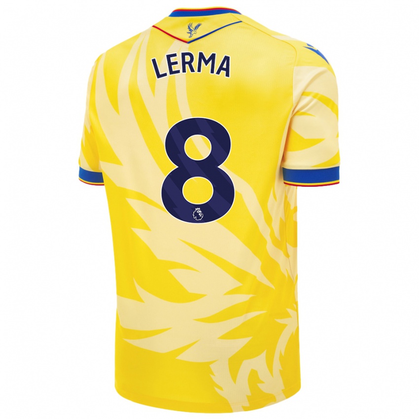 Lapset Jefferson Lerma #8 Keltainen Vieraspaita 2024/25 Lyhythihainen Paita T-Paita