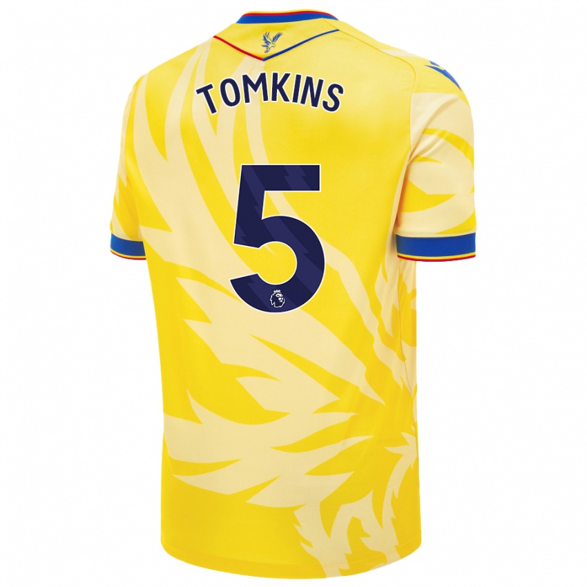 Lapset James Tomkins #5 Keltainen Vieraspaita 2024/25 Lyhythihainen Paita T-Paita