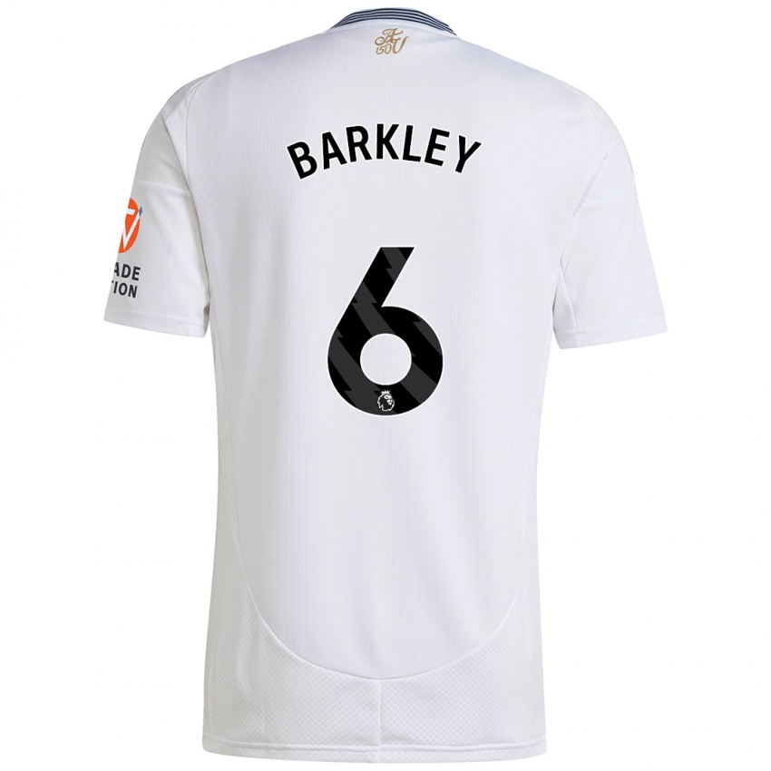 Lapset Ross Barkley #6 Valkoinen Vieraspaita 2024/25 Lyhythihainen Paita T-Paita