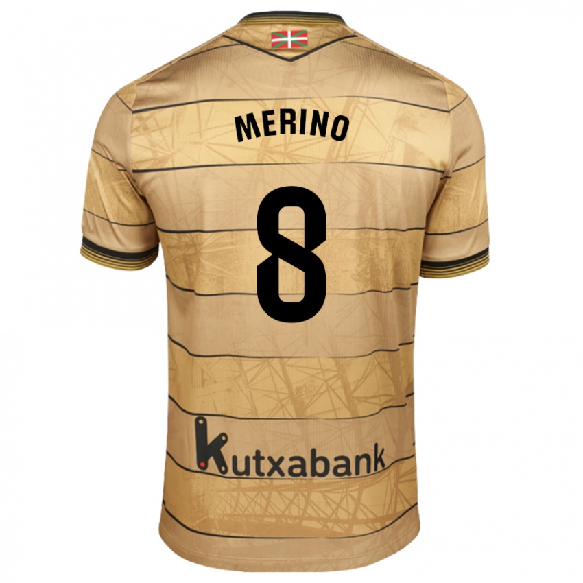 Lapset Mikel Merino #8 Ruskea Vieraspaita 2024/25 Lyhythihainen Paita T-Paita