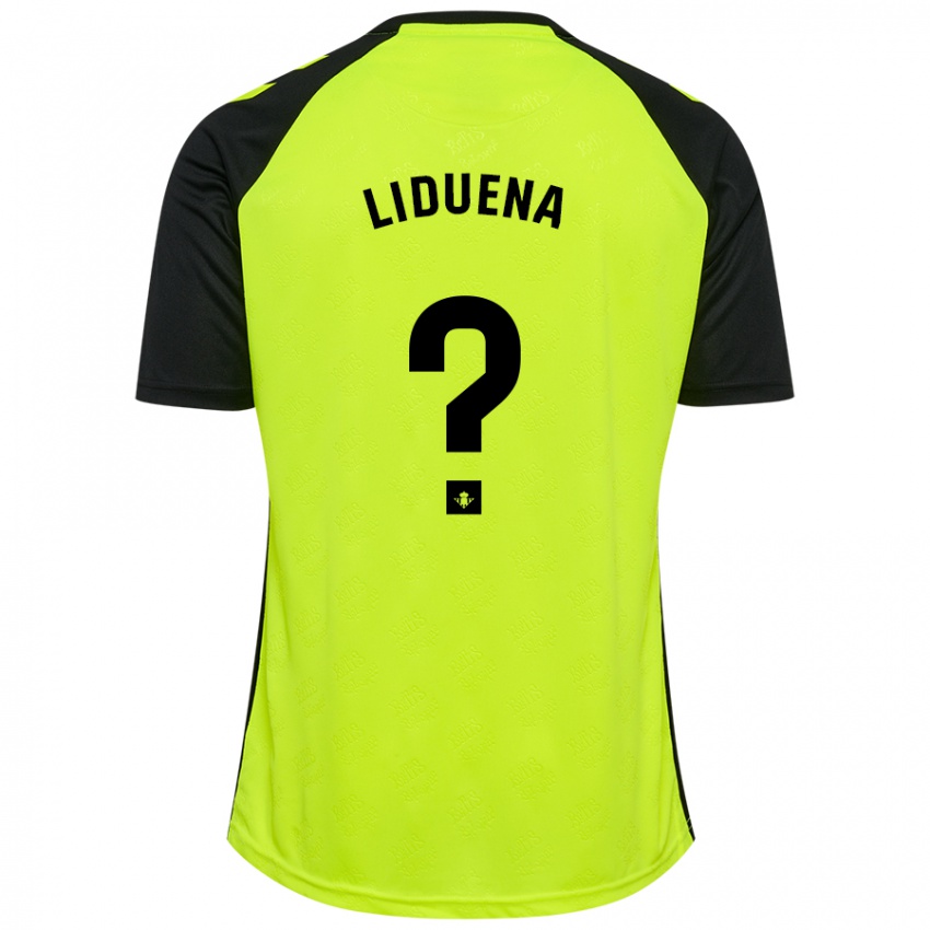 Lapset Rubén Lidueña #0 Fluoresoiva Keltainen Musta Vieraspaita 2024/25 Lyhythihainen Paita T-Paita