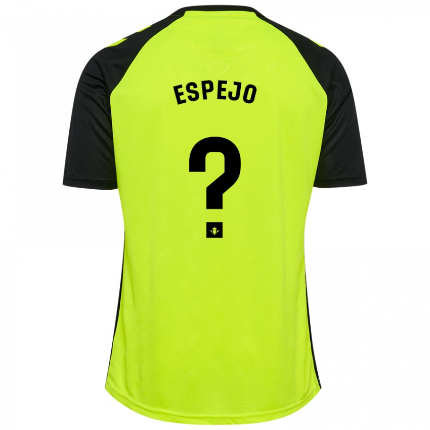 Lapset Jesús Espejo #0 Fluoresoiva Keltainen Musta Vieraspaita 2024/25 Lyhythihainen Paita T-Paita