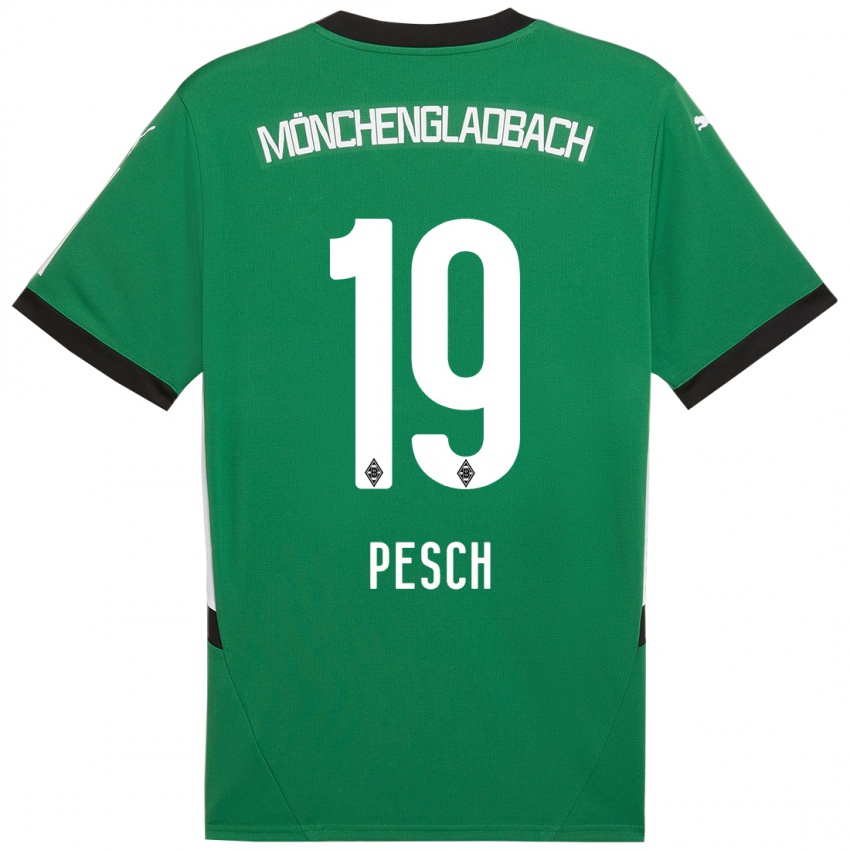 Lapset Noah Pesch #19 Vihreä Valkoinen Vieraspaita 2024/25 Lyhythihainen Paita T-Paita