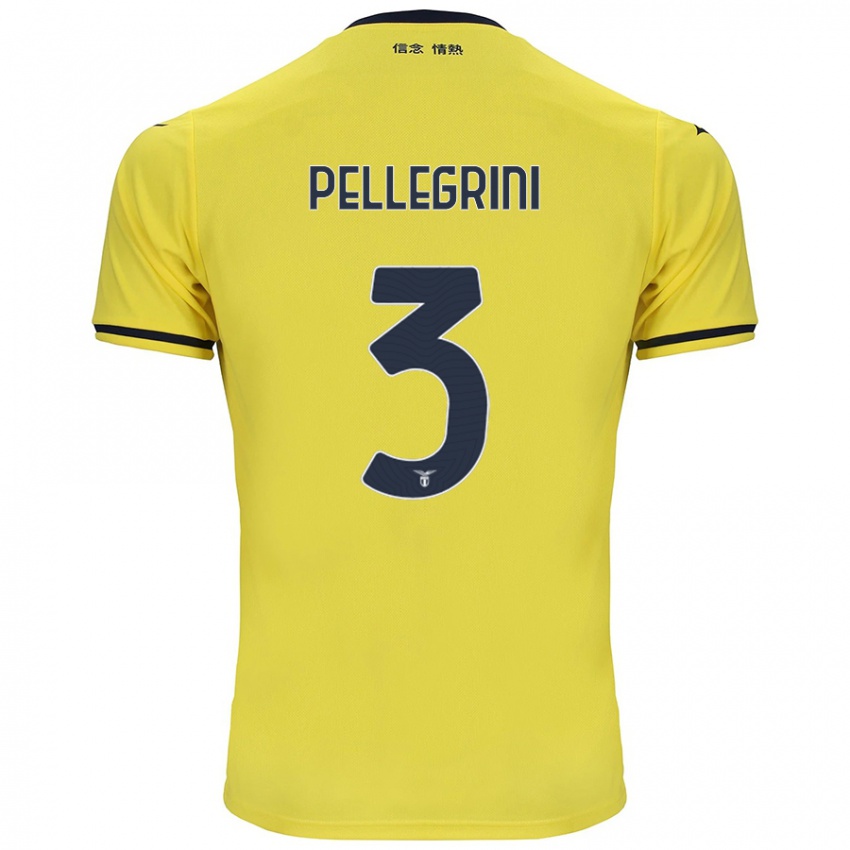 Lapset Luca Pellegrini #3 Keltainen Vieraspaita 2024/25 Lyhythihainen Paita T-Paita