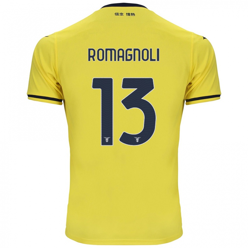 Lapset Alessio Romagnoli #13 Keltainen Vieraspaita 2024/25 Lyhythihainen Paita T-Paita