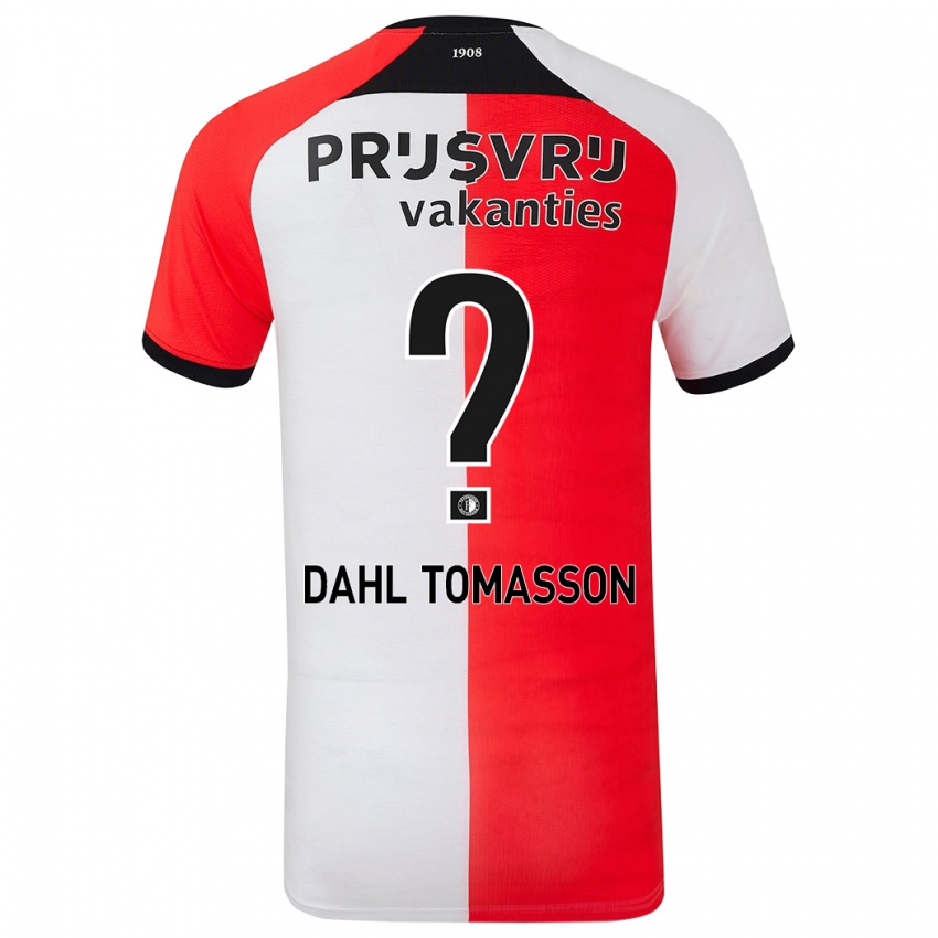 Miesten Luca Dahl Tomasson #0 Punainen Valkoinen Kotipaita 2024/25 Lyhythihainen Paita T-Paita