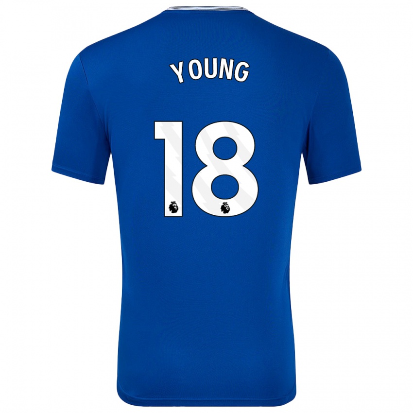 Miesten Ashley Young #18 Sininen Kanssa Kotipaita 2024/25 Lyhythihainen Paita T-Paita