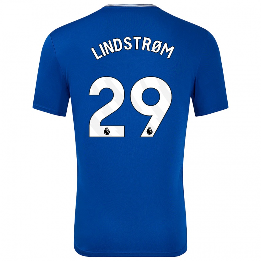 Miesten Jesper Lindstrom #29 Sininen Kanssa Kotipaita 2024/25 Lyhythihainen Paita T-Paita