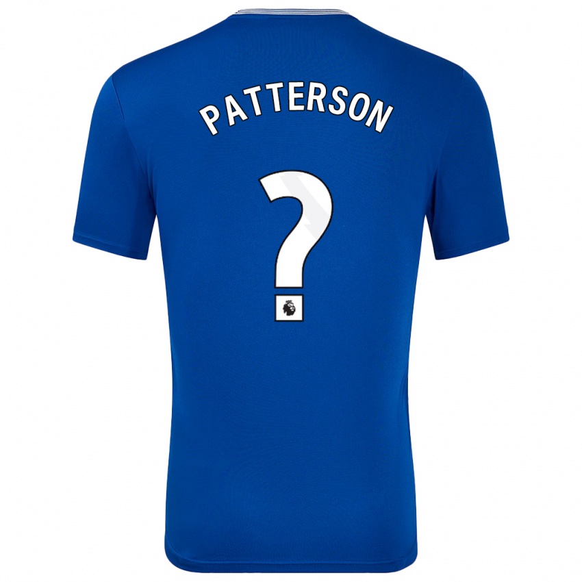 Miesten Jack Patterson #0 Sininen Kanssa Kotipaita 2024/25 Lyhythihainen Paita T-Paita