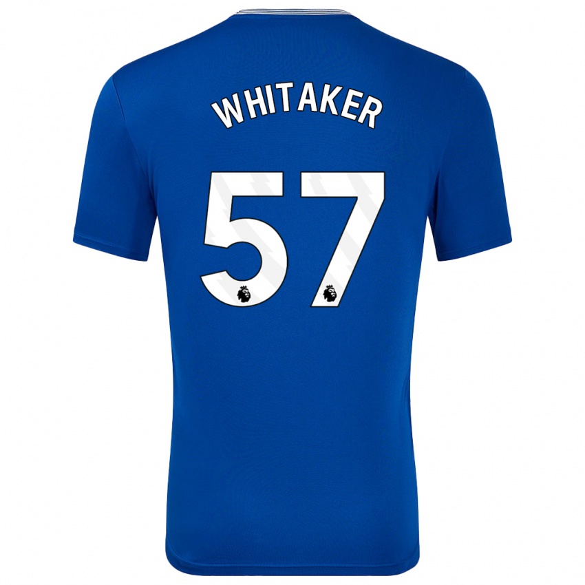 Miesten Charlie Whitaker #57 Sininen Kanssa Kotipaita 2024/25 Lyhythihainen Paita T-Paita