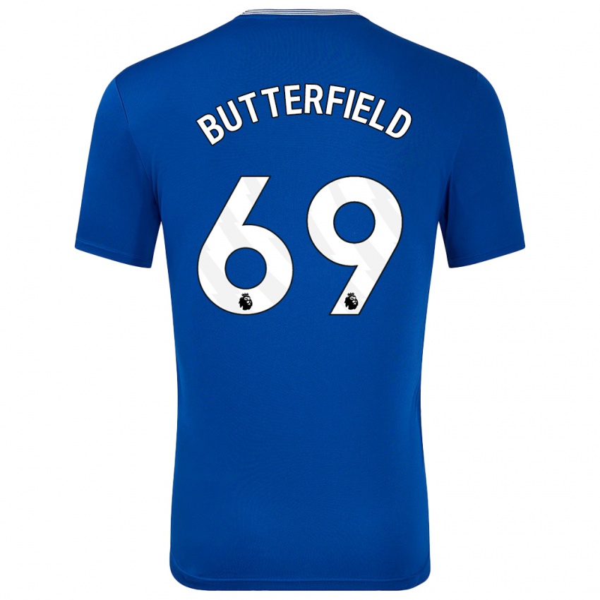 Miesten Luke Butterfield #69 Sininen Kanssa Kotipaita 2024/25 Lyhythihainen Paita T-Paita