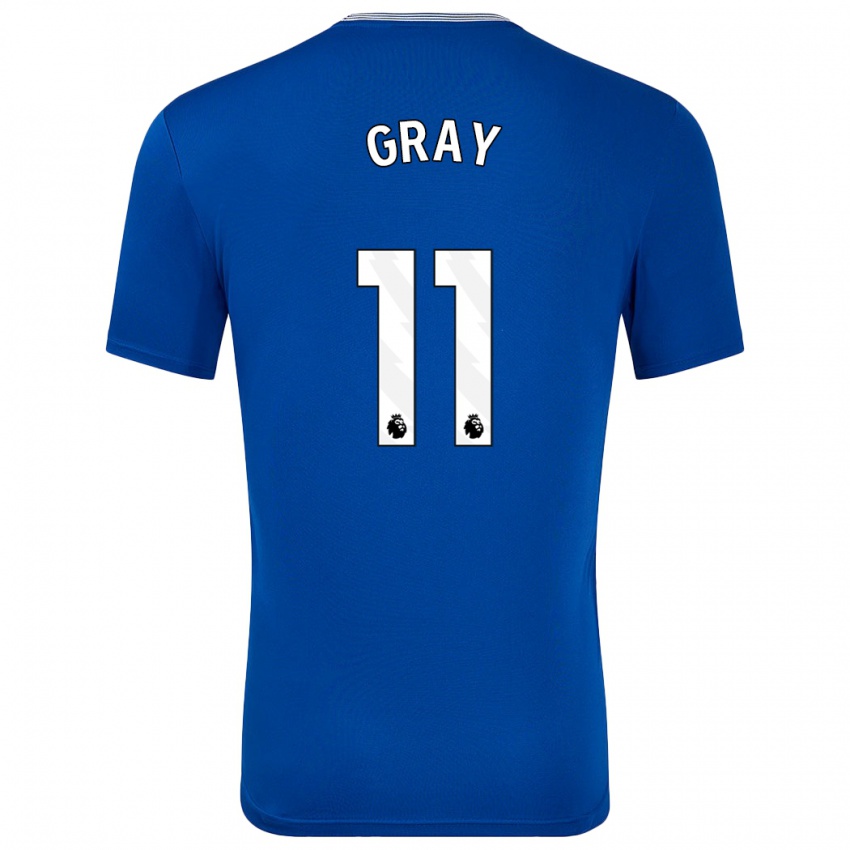 Miesten Demarai Gray #11 Sininen Kanssa Kotipaita 2024/25 Lyhythihainen Paita T-Paita