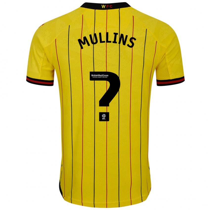 Miesten Joshua Mullins #0 Keltainen Musta Kotipaita 2024/25 Lyhythihainen Paita T-Paita